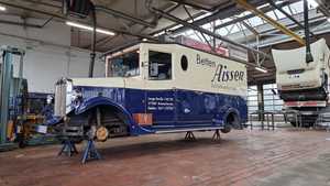 Unser Historischer Lieferwagen wird restauriert